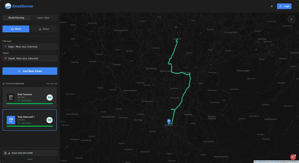 RoadSense (Smart GIS Navigation)